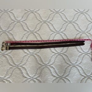 Lot Of 2 Brighton Ladies belts leather Braided Two Toned Small 28 Crocodile